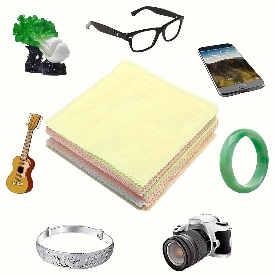 15pcs Microfiber Cleaning Cloths - Assorted Colors - Soft, Thick & Unscented Wipes for Glasses, Camera Lenses & Smartphone Screens - Ideal Everyday Use & Perfect Gift for Tech Enthusiasts, Random Colors, Suitable for Everyday Cleaning