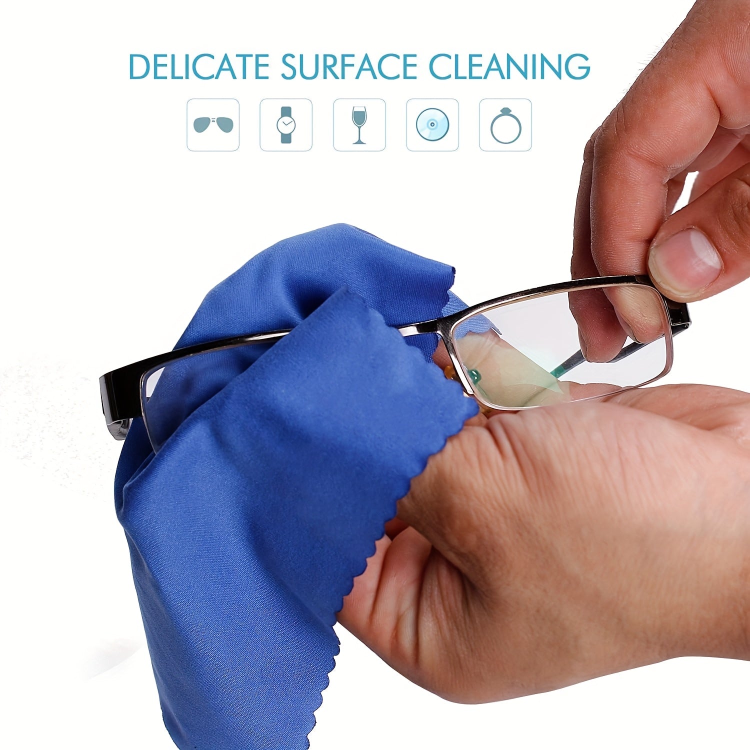 Microfiber Cleaning Cloths for Eyeglasses, Camera Lens, Cell Phones, CD, DVD, Computers, Tablets, Laptops, Telescope, LCD Screens and Other Delicate Surfaces Cleaner