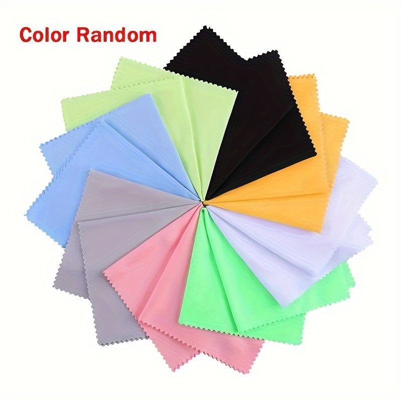 15pcs Microfiber Cleaning Cloths - Assorted Colors - Soft, Thick & Unscented Wipes for Glasses, Camera Lenses & Smartphone Screens - Ideal Everyday Use & Perfect Gift for Tech Enthusiasts, Random Colors, Suitable for Everyday Cleaning