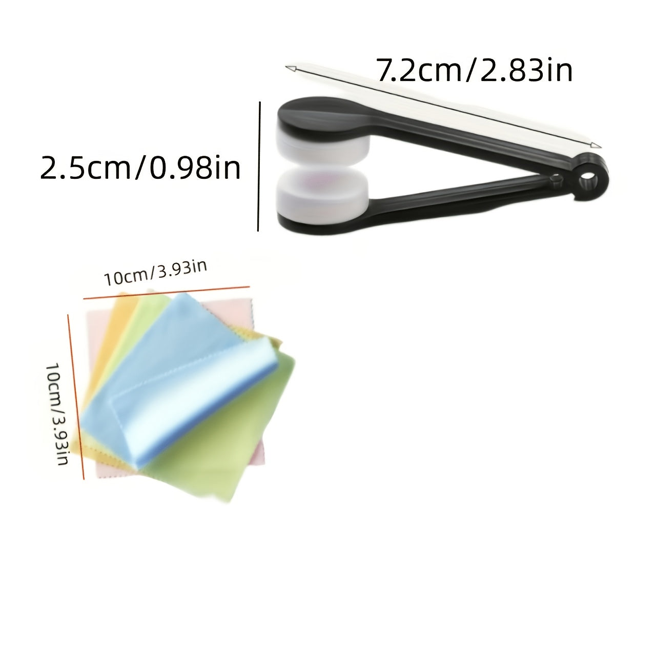 5pcs Eyeglass Cleaning Brush And Cloth Set (Includes 2pcs Random Color Cleaning Brushes And 3pcs Random Color Cleaning Cloths), Fashionable, Portable Eyeglass Wiping, Non-Scratch Lens Cleaning Clip, Stain Removal, Perfect Gift for Glasses